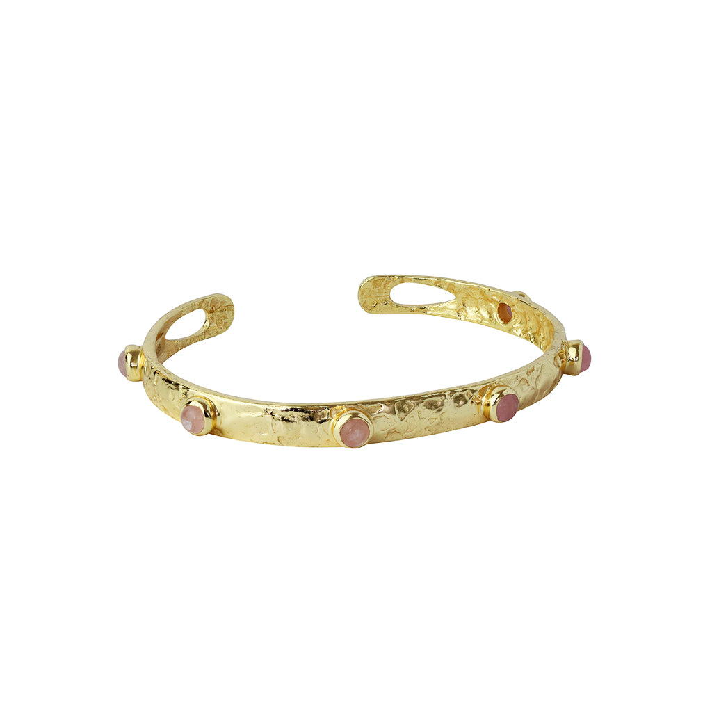 Vernon textured gold cuff bracelet