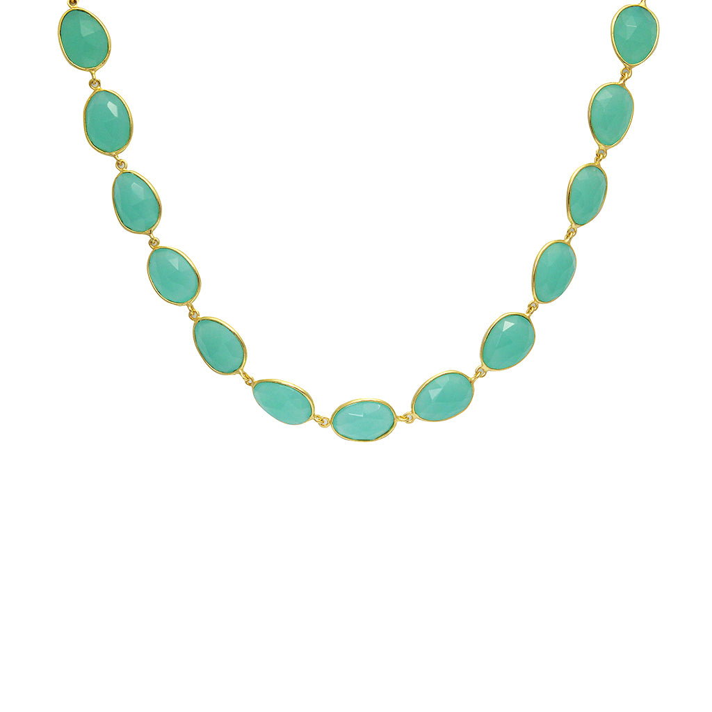 Jessica semi-precious gold necklace