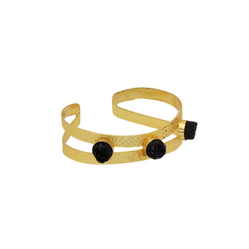 Ramio semi-precious gold cuff bracelet