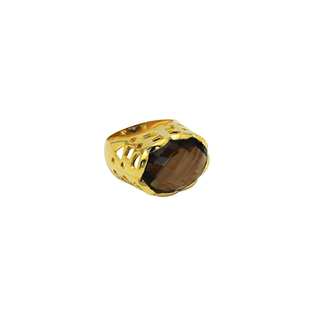 Freyja gold semi-precious ring