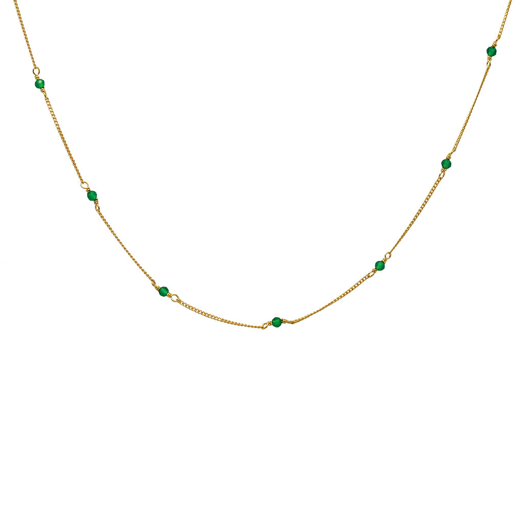 Amalia gold semi precious necklace