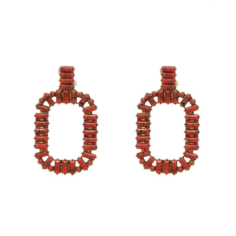 Arandi coral and gold earrings