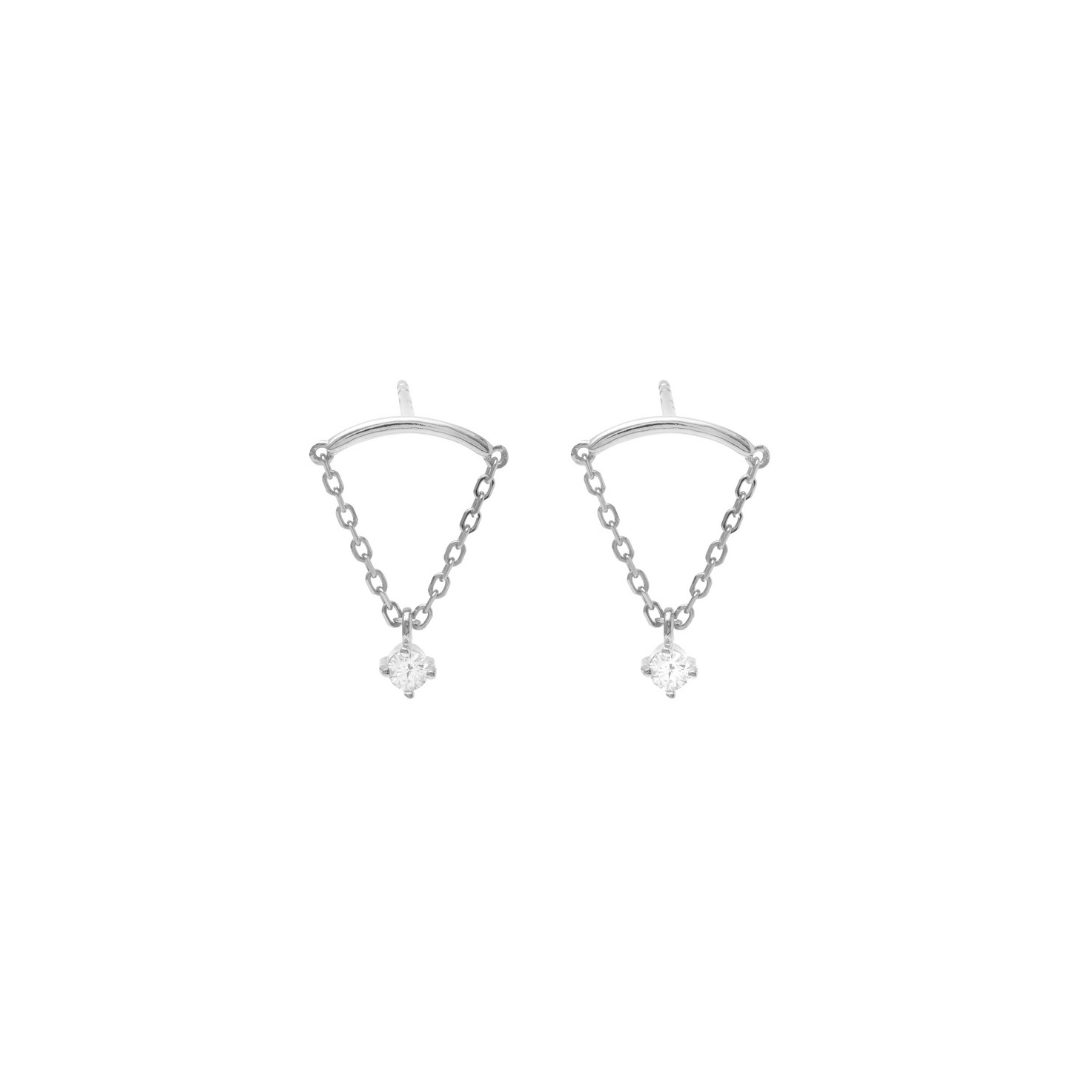 Zaria chain cz drop earrings