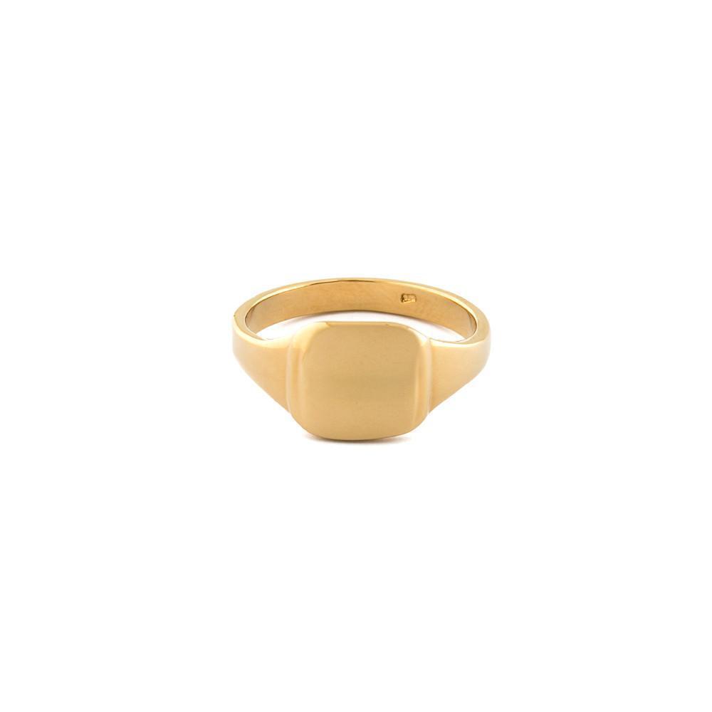 CADEN SIGNET GOLD RING-Rings-MEZI