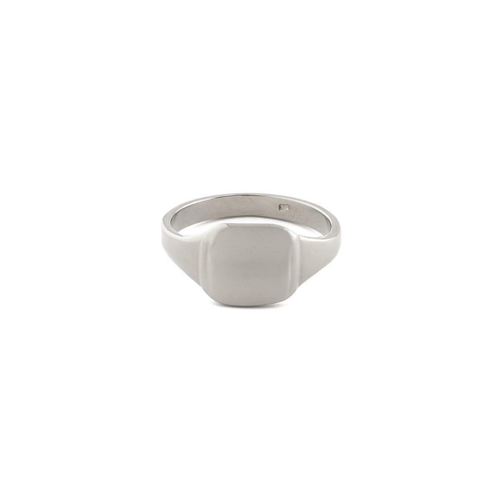 CADEN SIGNET SILVER RING-Rings-MEZI