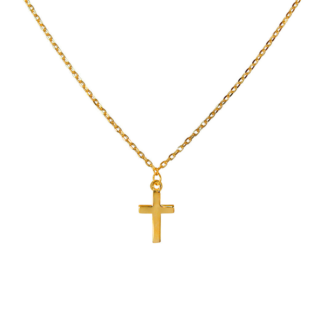 Cross plain necklace