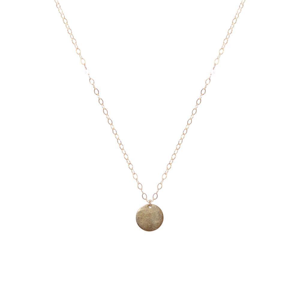 DISC SMALL GOLD FILLED PENDANT-Necklaces-MEZI