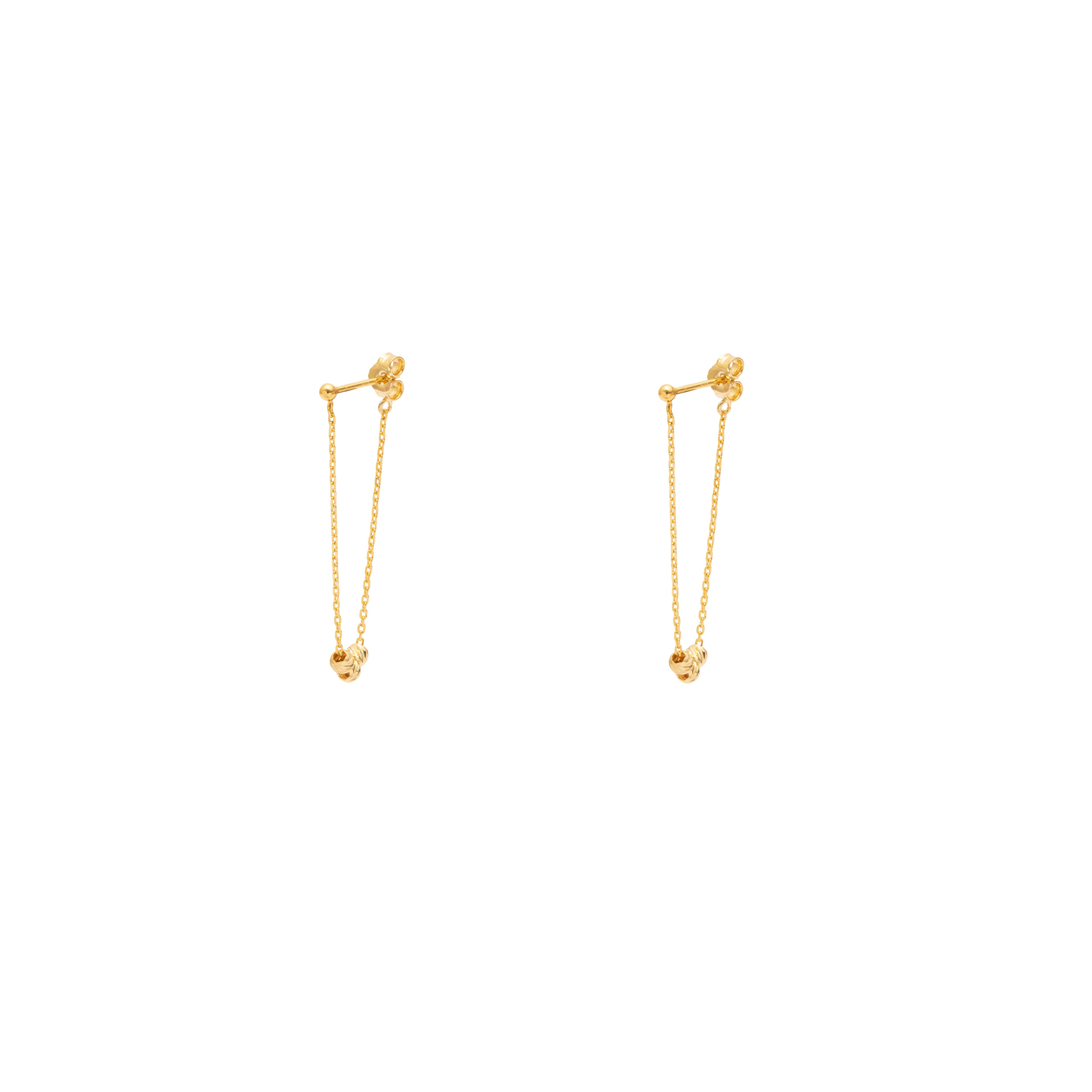 Elam chain ball drop earrings