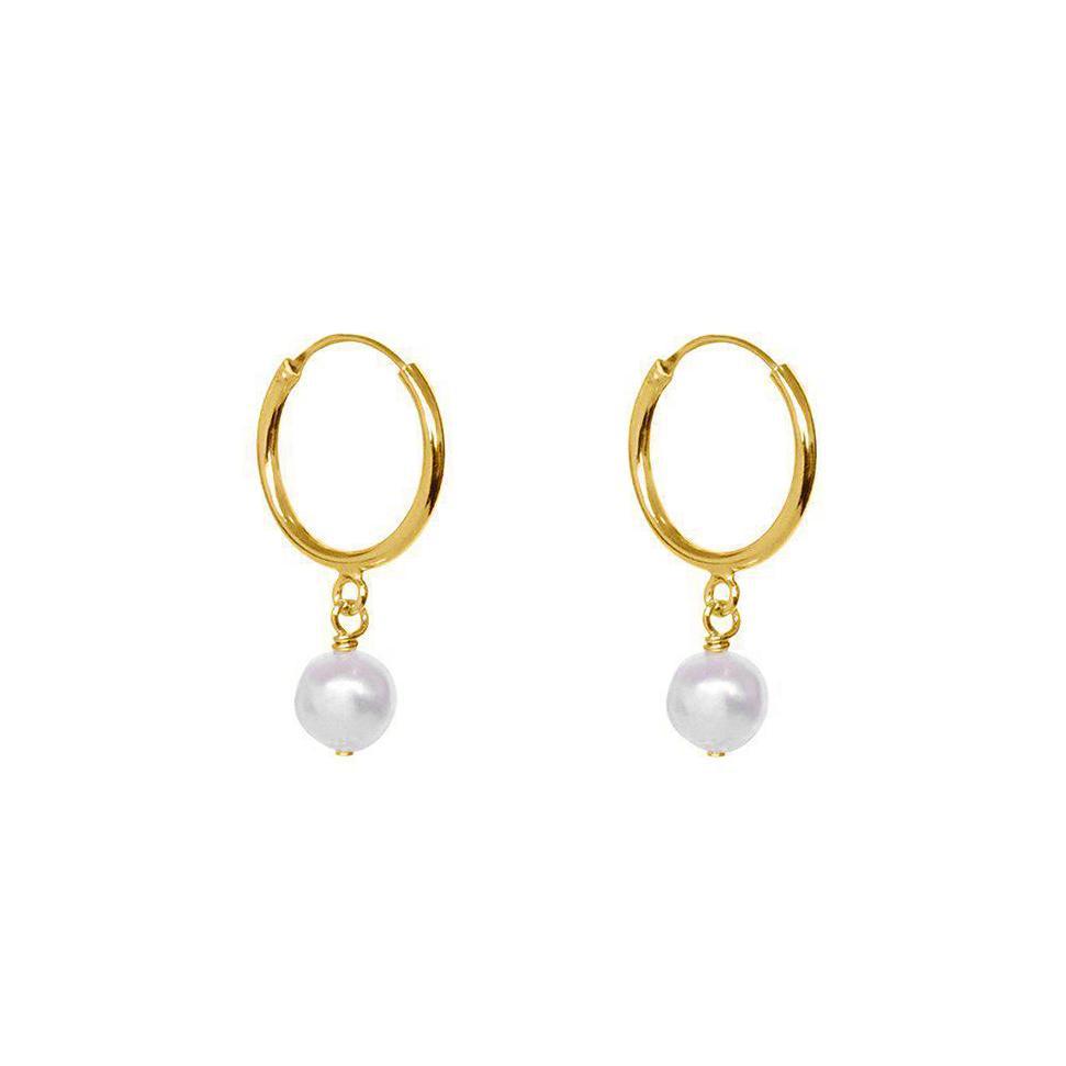 Alina freshwater hoop earrings