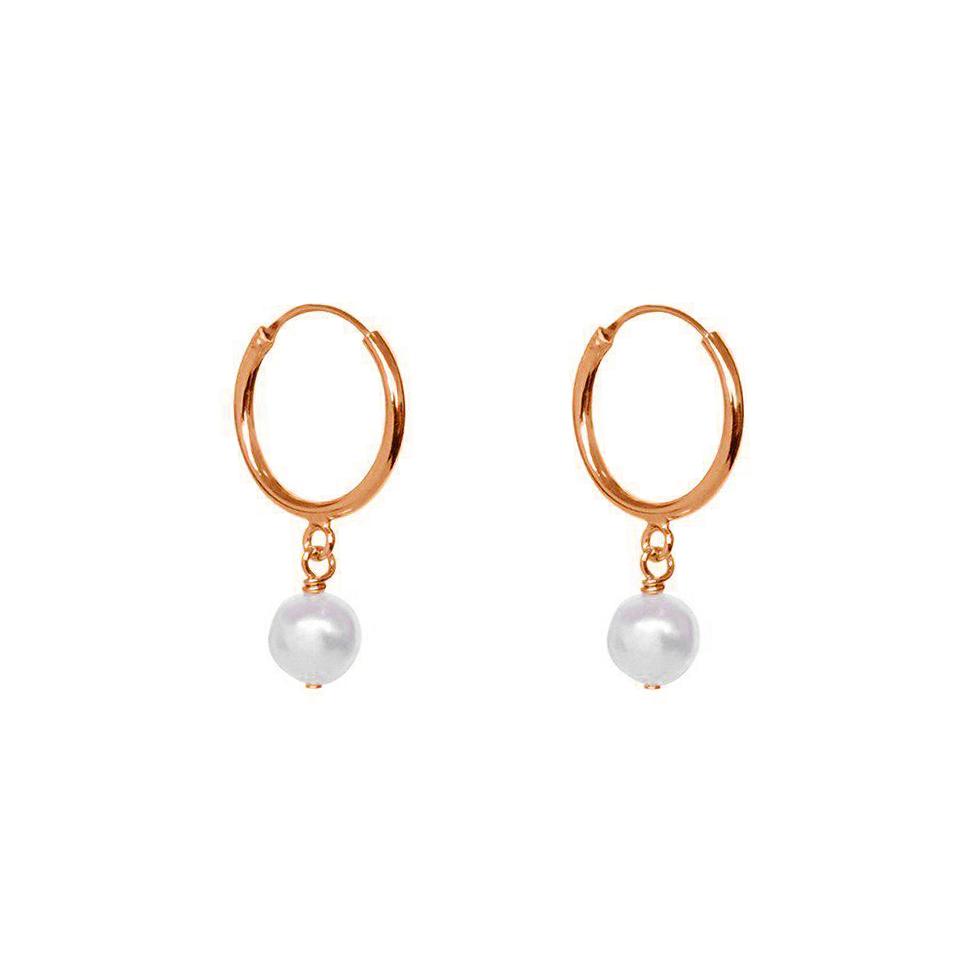 Alina freshwater hoop earrings