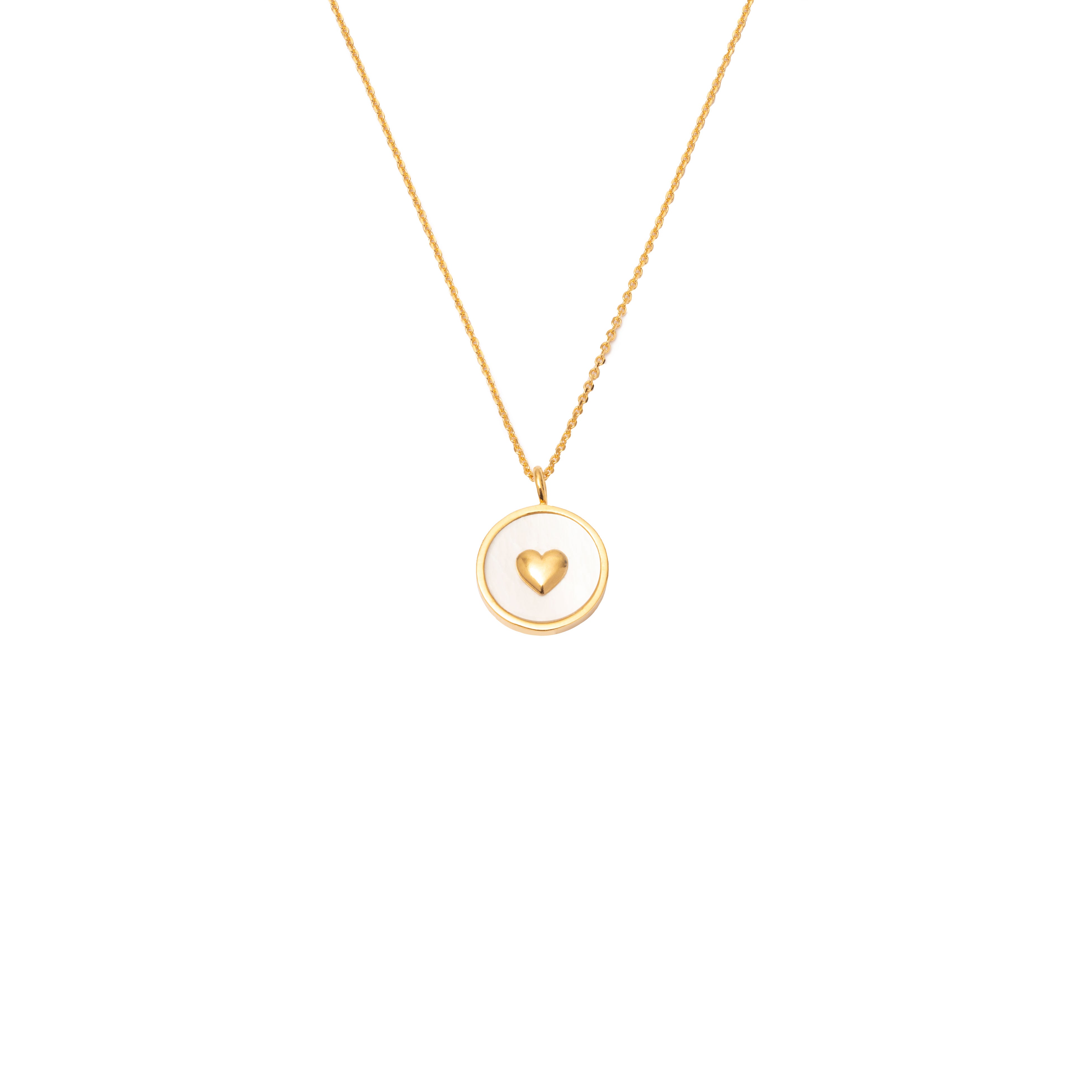 Unica love heart mother of pearl pendant