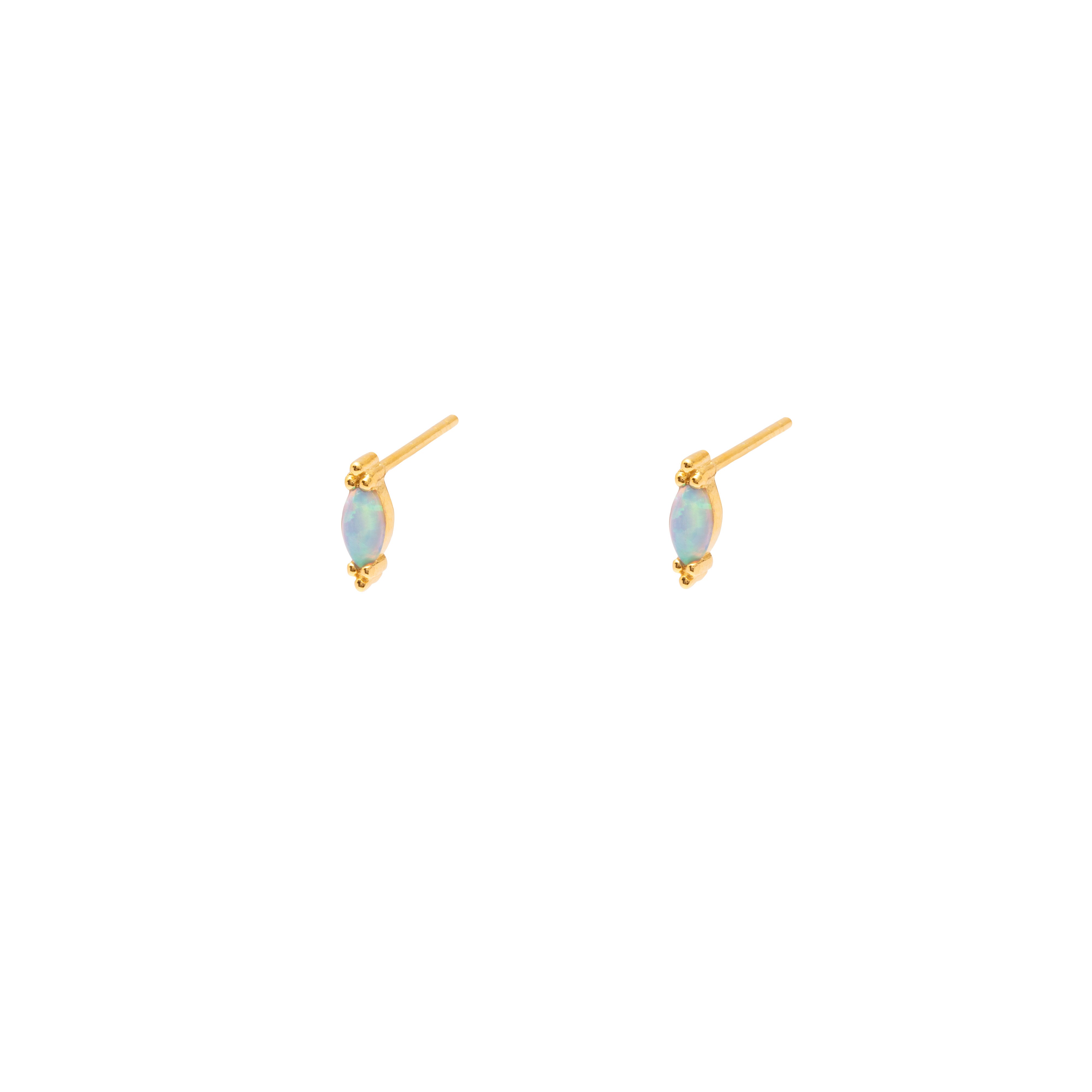 Giulia opalite 1 micron gold studs