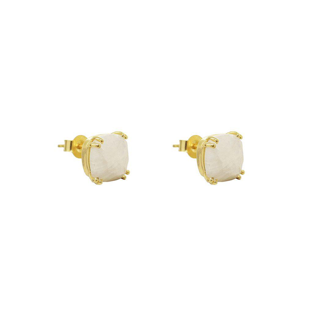 Izetta 2 micron gold moonstone studs