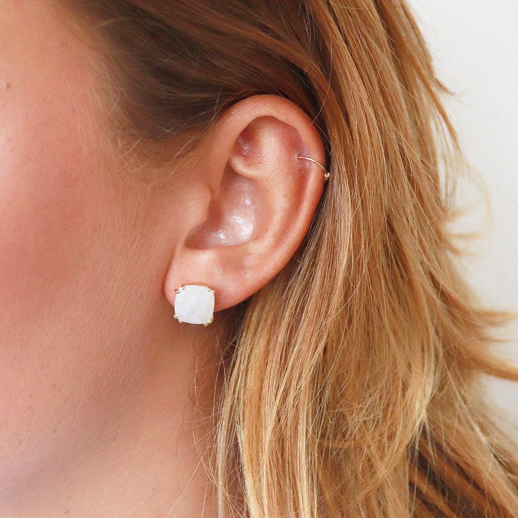 Izetta 2 micron gold moonstone studs