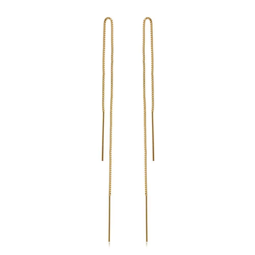 JEAN GOLD THREAD EARRINGS-Earrings-MEZI