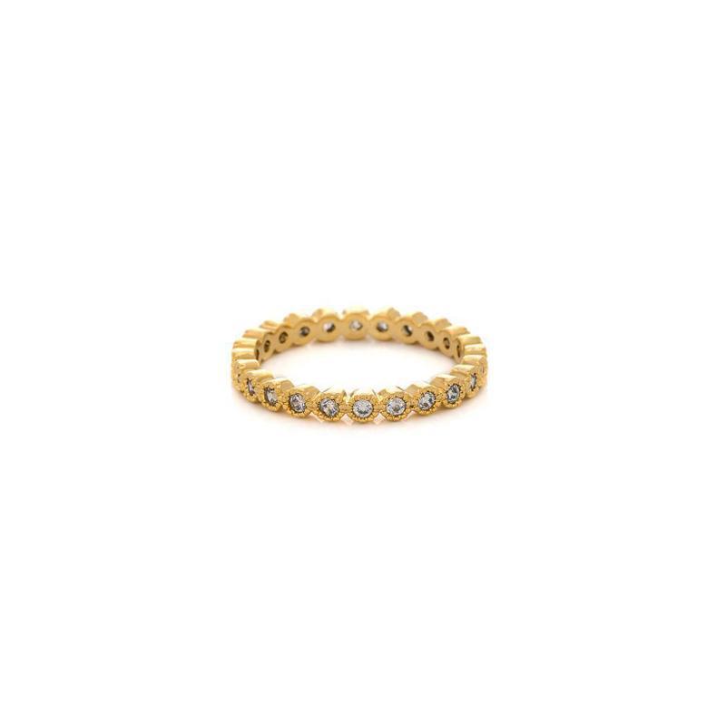 Kira gold crystal ring