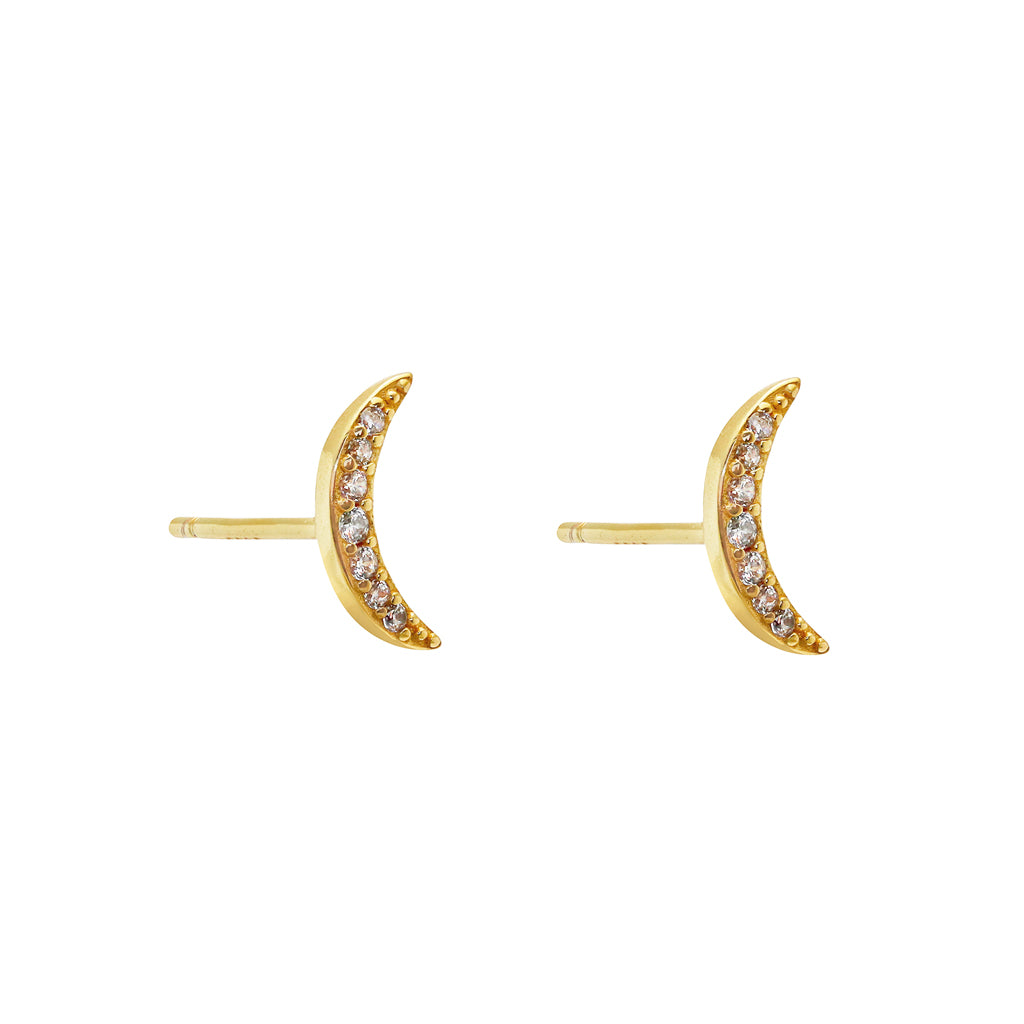 Lua crystal moon earrings