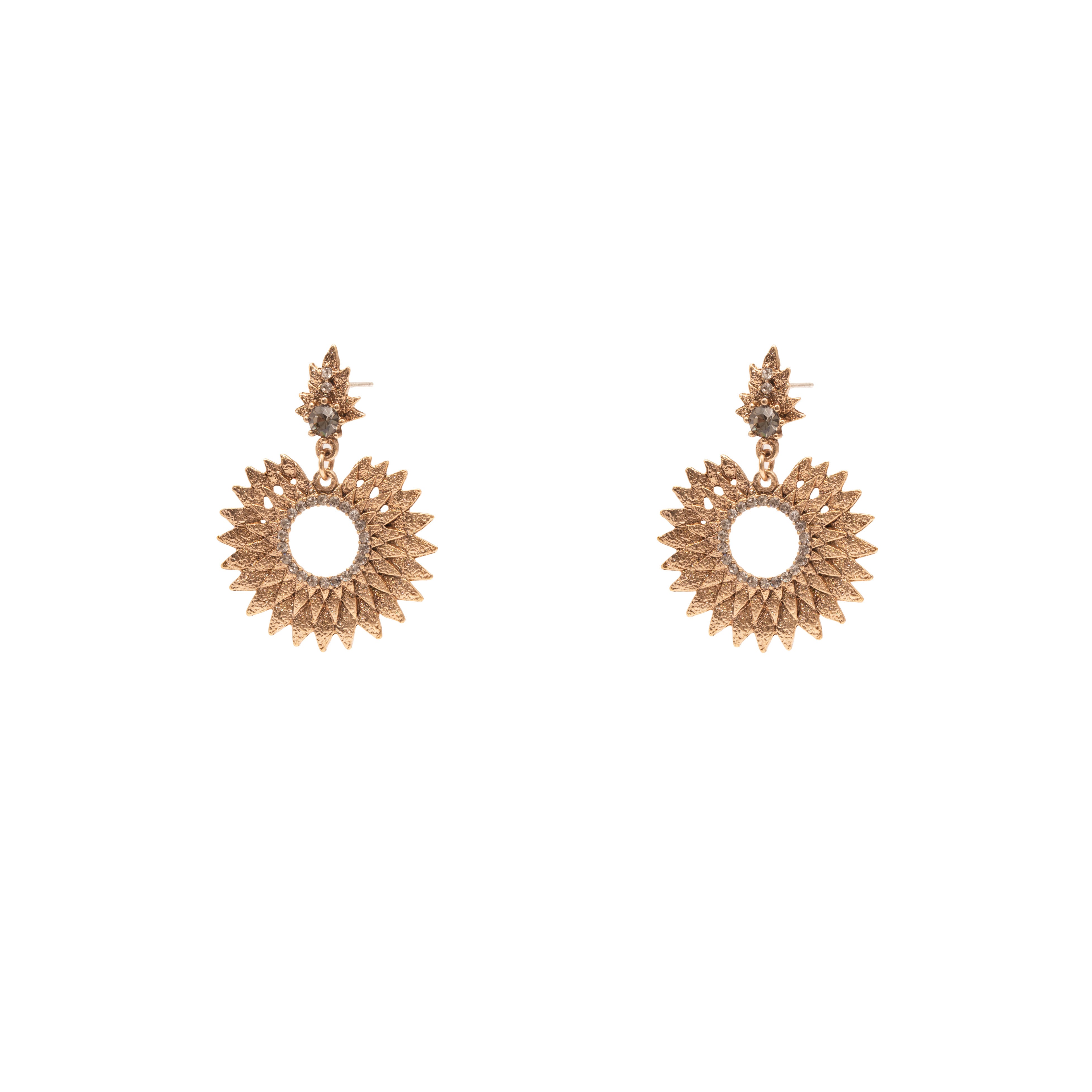 Mazie bronze crystal earrings