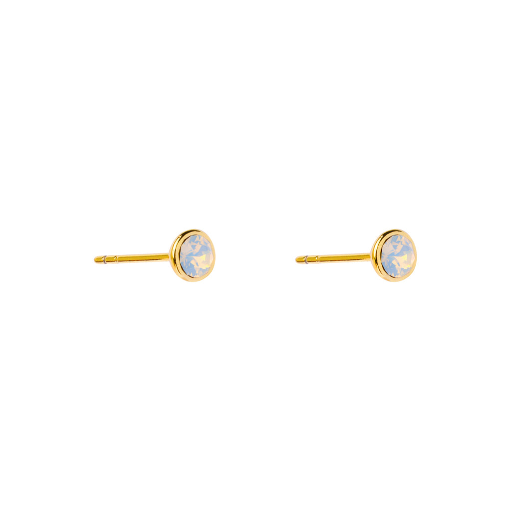 Nash crystal white studs