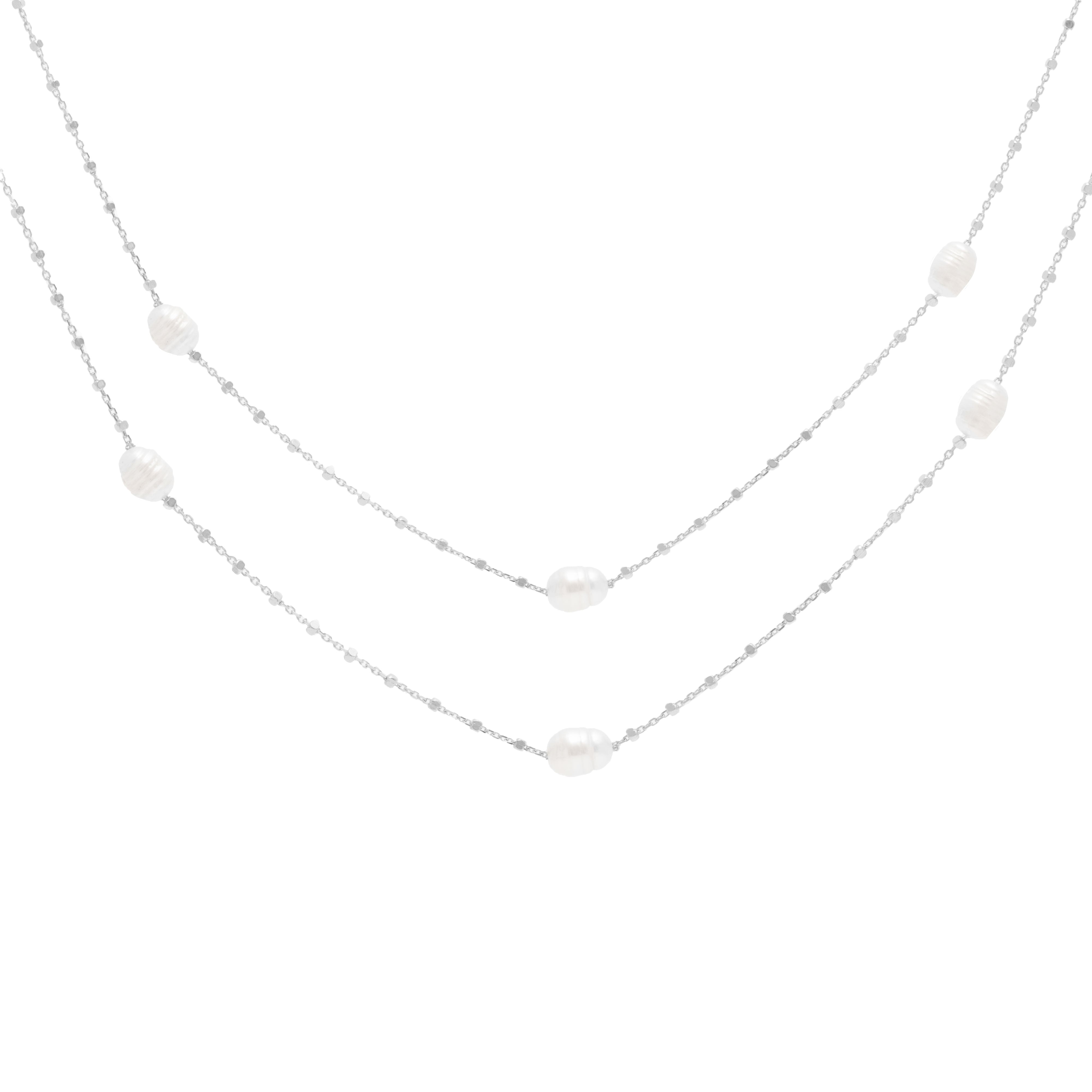 Zareb freshwater pearl gold necklace