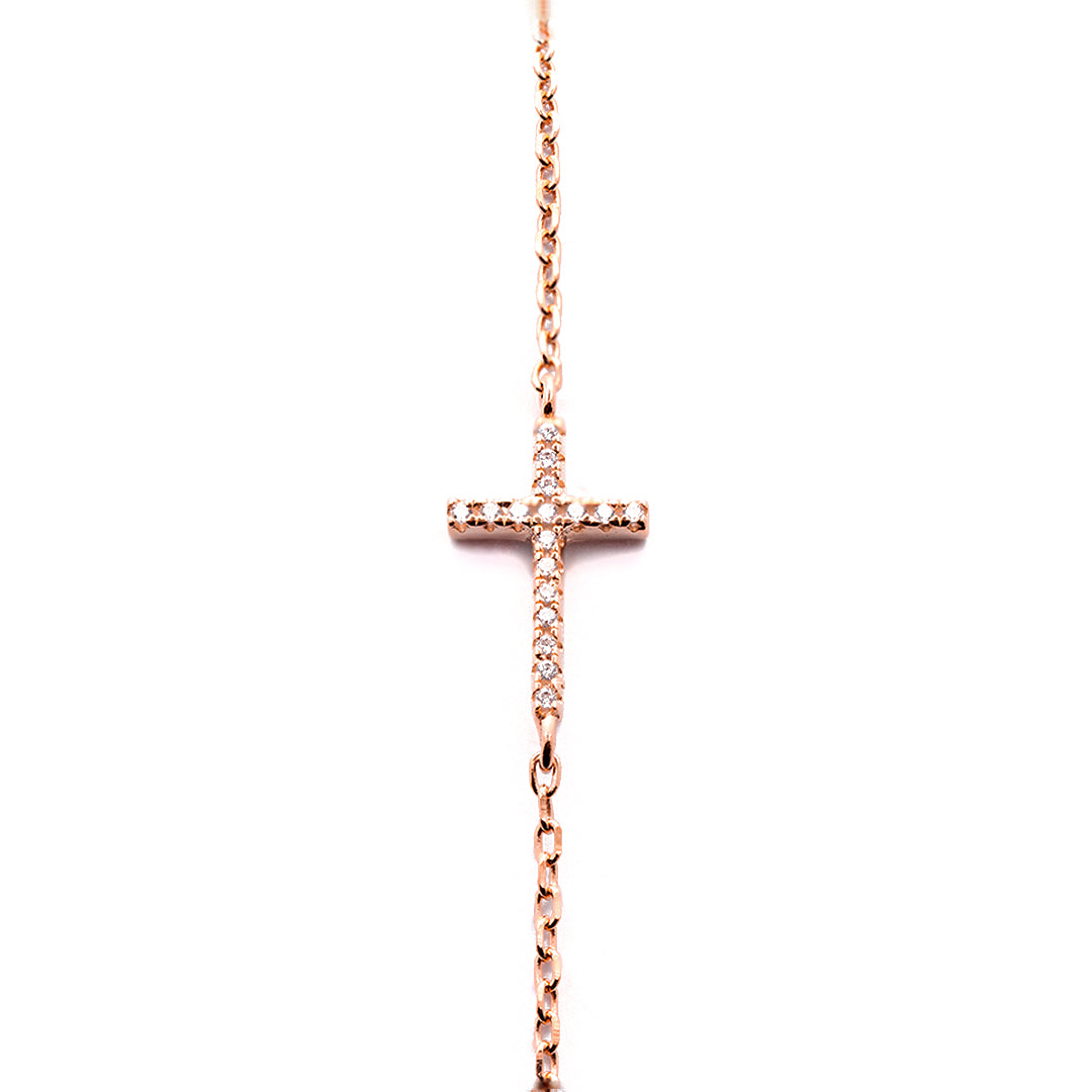 Cross crystal bracelet