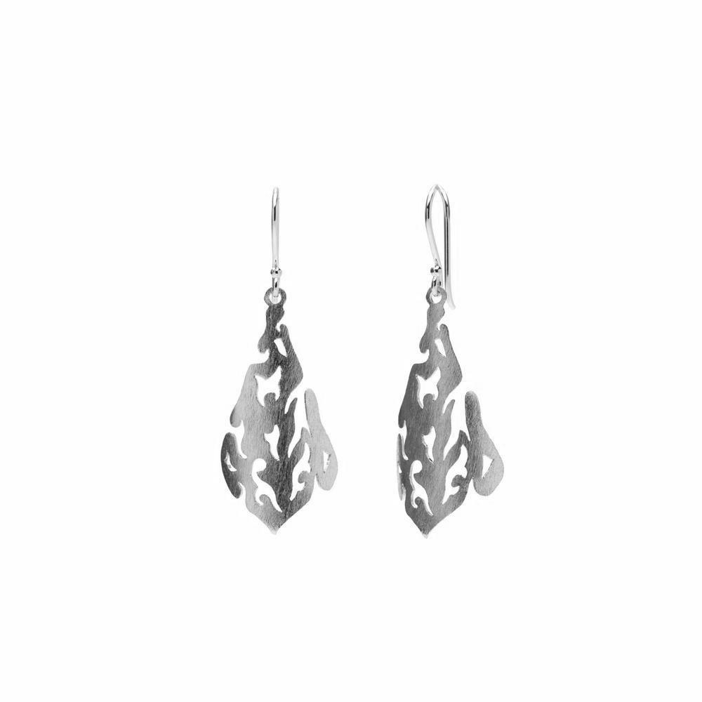 SAL SILVER FILIGREE DROP EARRINGS-Earrings-MEZI