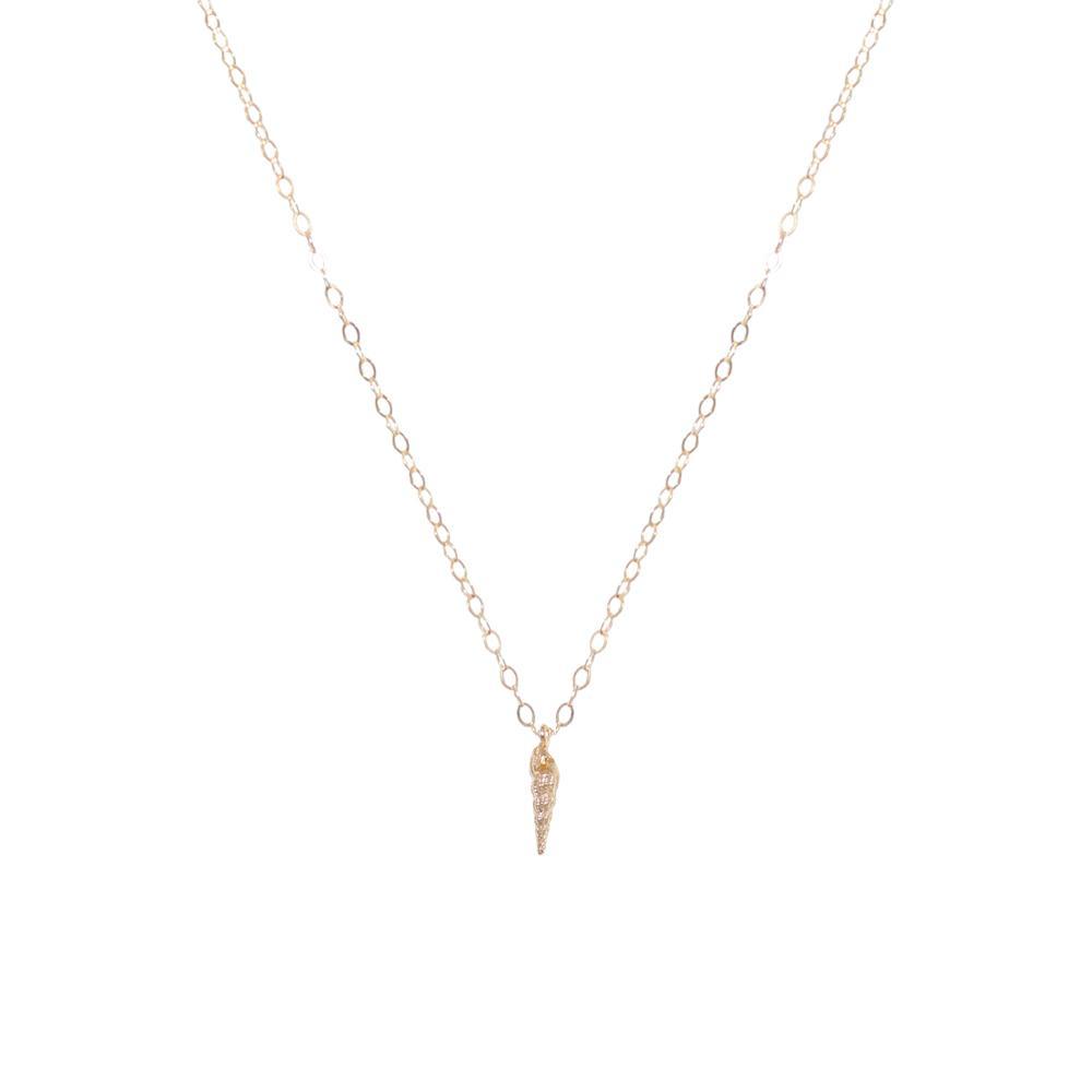 SHELL SMALL GOLD FILLED PENDANT-Necklaces-MEZI