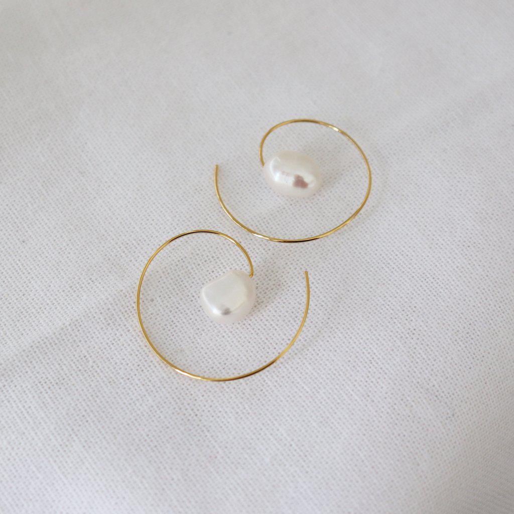 Virginia fresh water pearl hook earrings